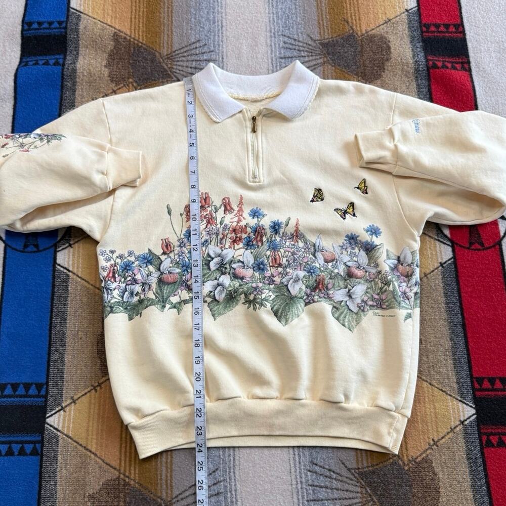 Vintage 90s Women’s Art Unlimited Butterfly Nature Outdoor Sweatshirt Size Small - Picture 13 of 14